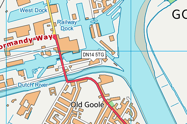 DN14 5TG map - OS VectorMap District (Ordnance Survey)