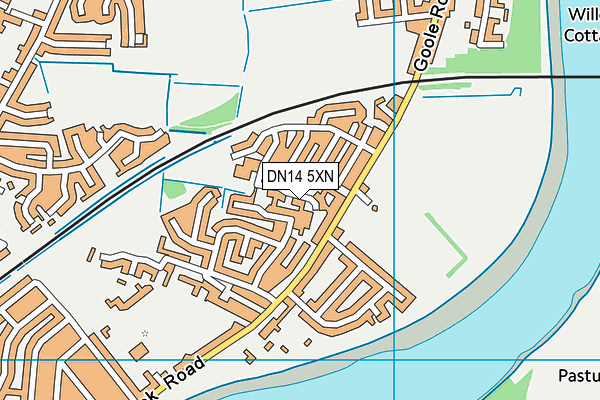 DN14 5XN map - OS VectorMap District (Ordnance Survey) DN14 5XN map - OS VectorMap District (Ordnance Survey)
