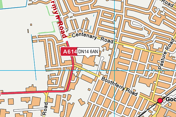 DN14 6AN map - OS VectorMap District (Ordnance Survey)