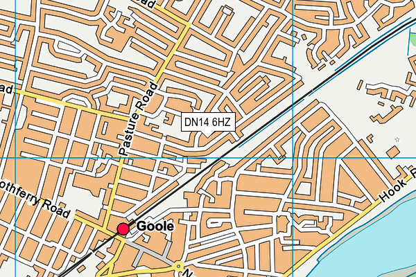 DN14 6HZ map - OS VectorMap District (Ordnance Survey)