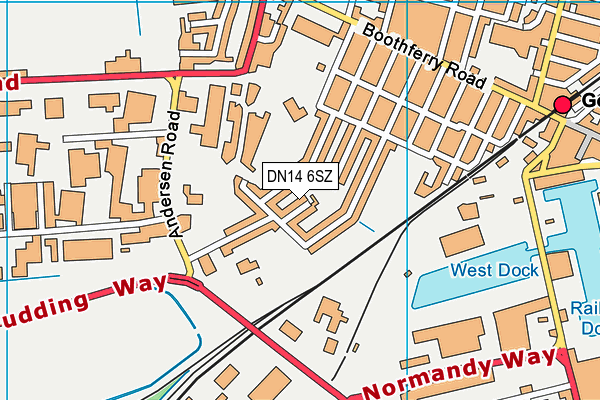 DN14 6SZ map - OS VectorMap District (Ordnance Survey)