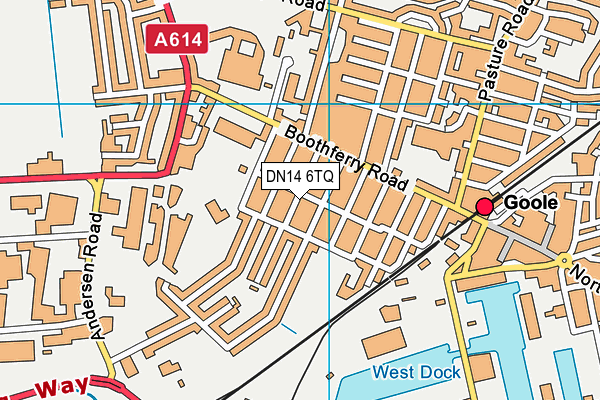 DN14 6TQ map - OS VectorMap District (Ordnance Survey)