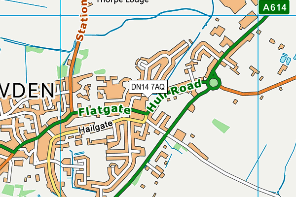 DN14 7AQ map - OS VectorMap District (Ordnance Survey) DN14 7AQ map - OS VectorMap District (Ordnance Survey)
