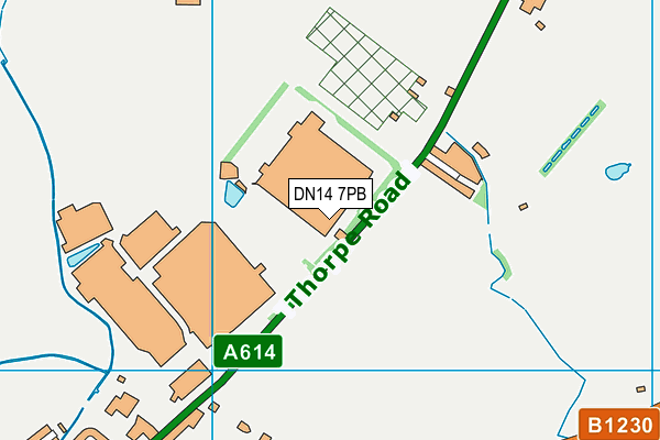 DN14 7PB map - OS VectorMap District (Ordnance Survey) DN14 7PB map - OS VectorMap District (Ordnance Survey)