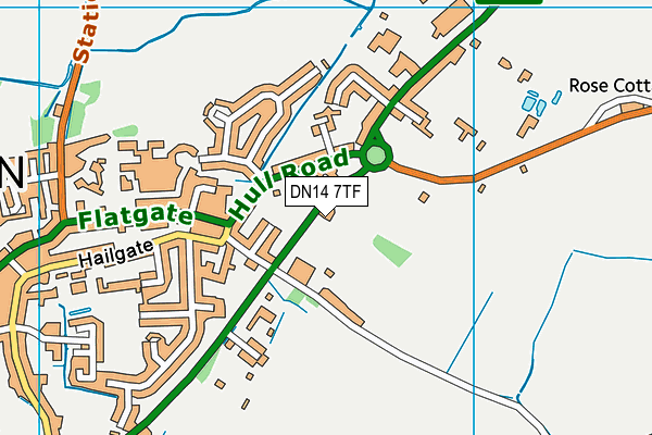 DN14 7TF map - OS VectorMap District (Ordnance Survey)