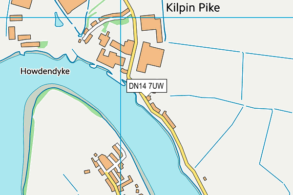 DN14 7UW map - OS VectorMap District (Ordnance Survey)