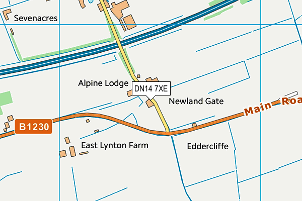 DN14 7XE map - OS VectorMap District (Ordnance Survey) DN14 7XE map - OS VectorMap District (Ordnance Survey)