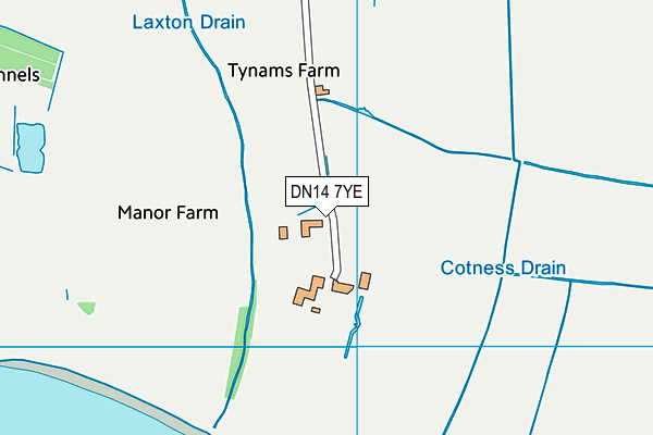 DN14 7YE map - OS VectorMap District (Ordnance Survey) DN14 7YE map - OS VectorMap District (Ordnance Survey)