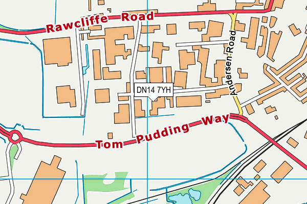 DN14 7YH map - OS VectorMap District (Ordnance Survey) DN14 7YH map - OS VectorMap District (Ordnance Survey)