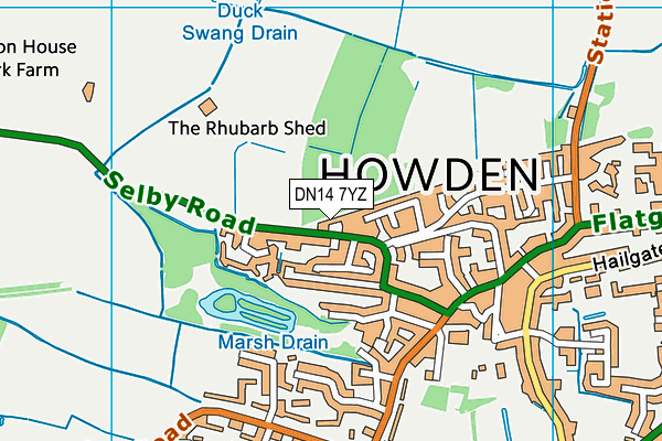 DN14 7YZ map - OS VectorMap District (Ordnance Survey) DN14 7YZ map - OS VectorMap District (Ordnance Survey)