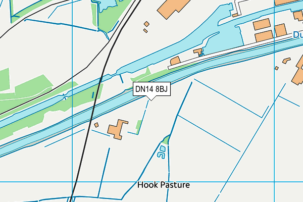 DN14 8BJ map - OS VectorMap District (Ordnance Survey) DN14 8BJ map - OS VectorMap District (Ordnance Survey)