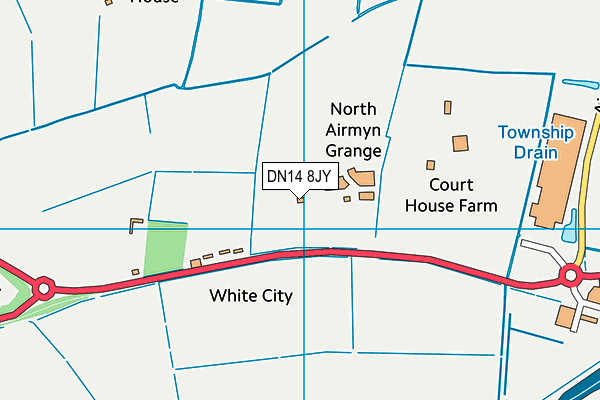 DN14 8JY map - OS VectorMap District (Ordnance Survey) DN14 8JY map - OS VectorMap District (Ordnance Survey)