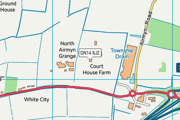 DN14 8JZ map - OS VectorMap District (Ordnance Survey) DN14 8JZ map - OS VectorMap District (Ordnance Survey)