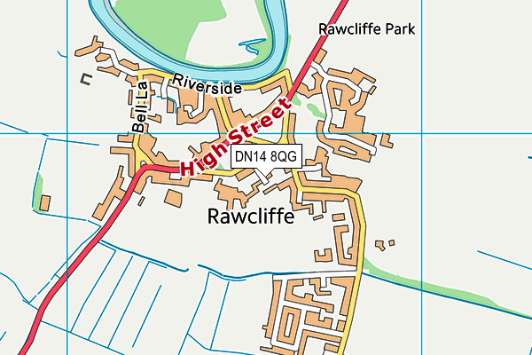 DN14 8QG map - OS VectorMap District (Ordnance Survey)