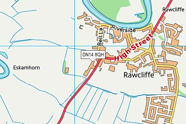 DN14 8QH map - OS VectorMap District (Ordnance Survey) DN14 8QH map - OS VectorMap District (Ordnance Survey)