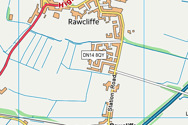 DN14 8QY map - OS VectorMap District (Ordnance Survey)
