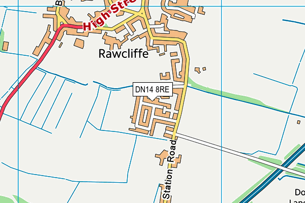 DN14 8RE map - OS VectorMap District (Ordnance Survey)
