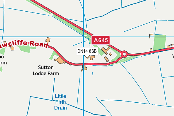 DN14 8SB map - OS VectorMap District (Ordnance Survey) DN14 8SB map - OS VectorMap District (Ordnance Survey)
