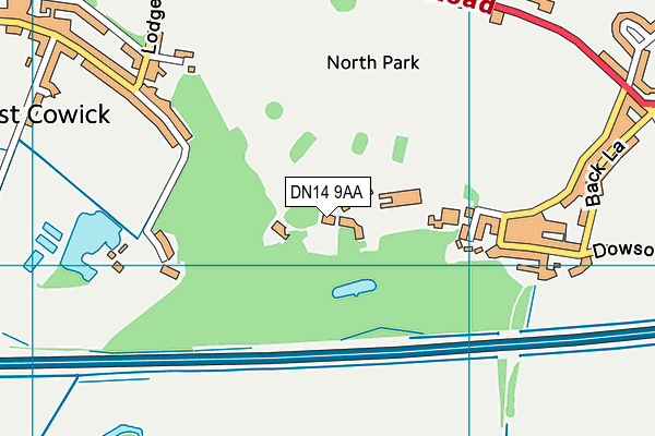 DN14 9AA map - OS VectorMap District (Ordnance Survey) DN14 9AA map - OS VectorMap District (Ordnance Survey)