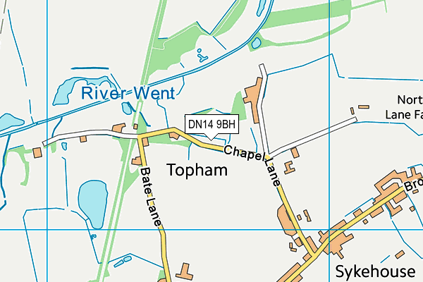 DN14 9BH map - OS VectorMap District (Ordnance Survey) DN14 9BH map - OS VectorMap District (Ordnance Survey)