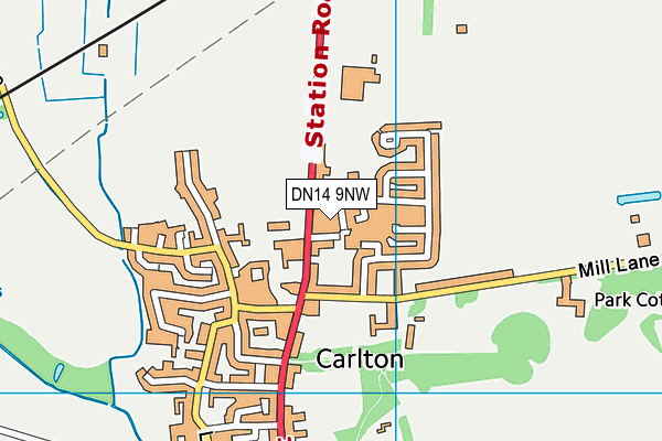 DN14 9NW map - OS VectorMap District (Ordnance Survey) DN14 9NW map - OS VectorMap District (Ordnance Survey)