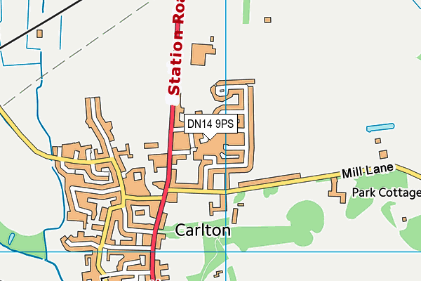 DN14 9PS map - OS VectorMap District (Ordnance Survey) DN14 9PS map - OS VectorMap District (Ordnance Survey)