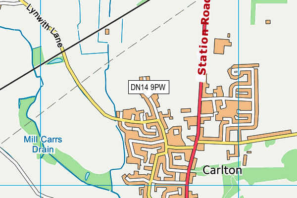 DN14 9PW map - OS VectorMap District (Ordnance Survey) DN14 9PW map - OS VectorMap District (Ordnance Survey)