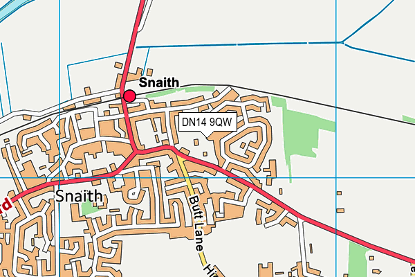 DN14 9QW map - OS VectorMap District (Ordnance Survey) DN14 9QW map - OS VectorMap District (Ordnance Survey)