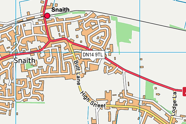 DN14 9TL map - OS VectorMap District (Ordnance Survey) DN14 9TL map - OS VectorMap District (Ordnance Survey)