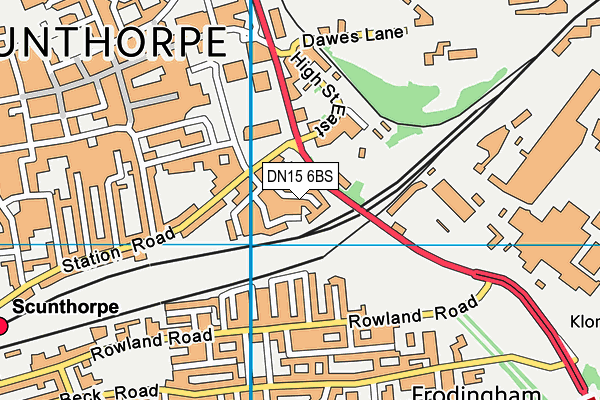 DN15 6BS map - OS VectorMap District (Ordnance Survey)