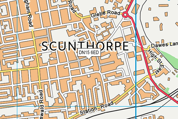 DN15 6ED map - OS VectorMap District (Ordnance Survey)