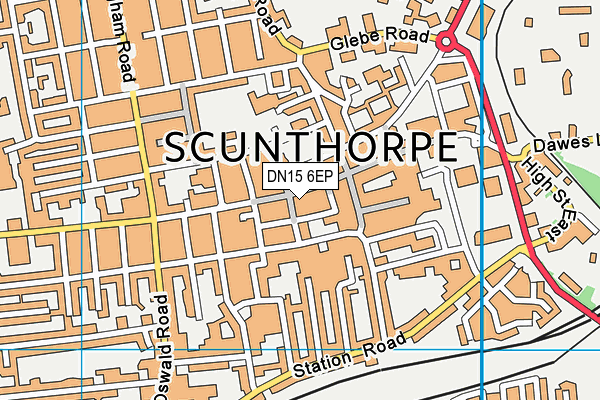 DN15 6EP map - OS VectorMap District (Ordnance Survey)