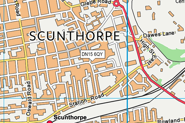 DN15 6QY map - OS VectorMap District (Ordnance Survey)