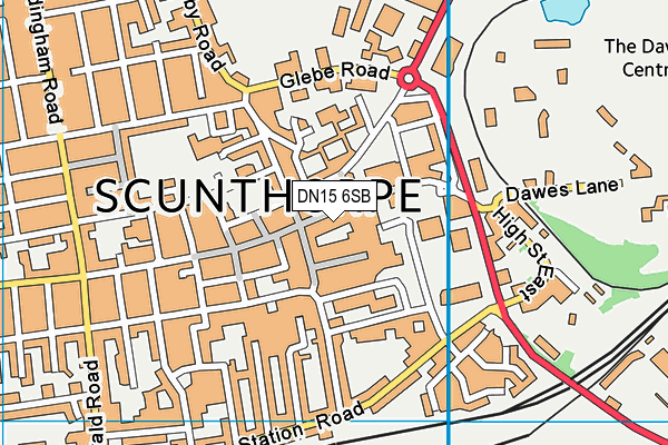DN15 6SB map - OS VectorMap District (Ordnance Survey)