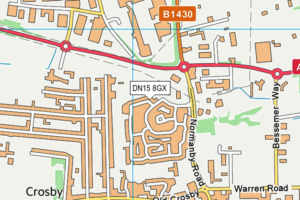 DN15 8GX map - OS VectorMap District (Ordnance Survey) DN15 8GX map - OS VectorMap District (Ordnance Survey)
