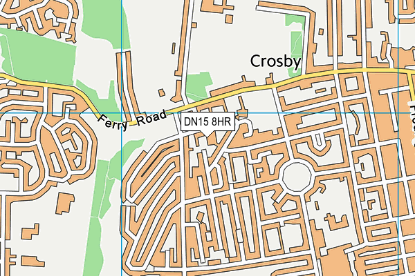 DN15 8HR map - OS VectorMap District (Ordnance Survey)