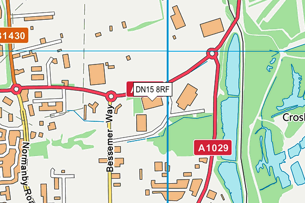 DN15 8RF map - OS VectorMap District (Ordnance Survey) DN15 8RF map - OS VectorMap District (Ordnance Survey)