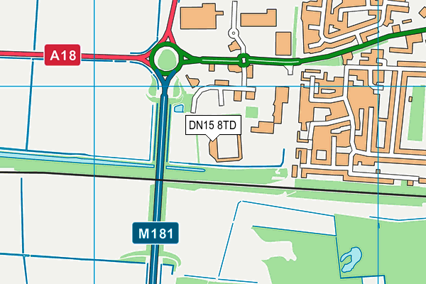DN15 8TD map - OS VectorMap District (Ordnance Survey) DN15 8TD map - OS VectorMap District (Ordnance Survey)