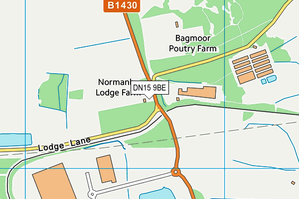 DN15 9BE map - OS VectorMap District (Ordnance Survey)
