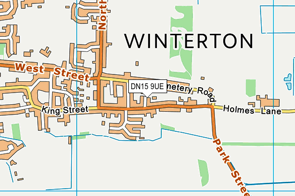 DN15 9UE map - OS VectorMap District (Ordnance Survey)