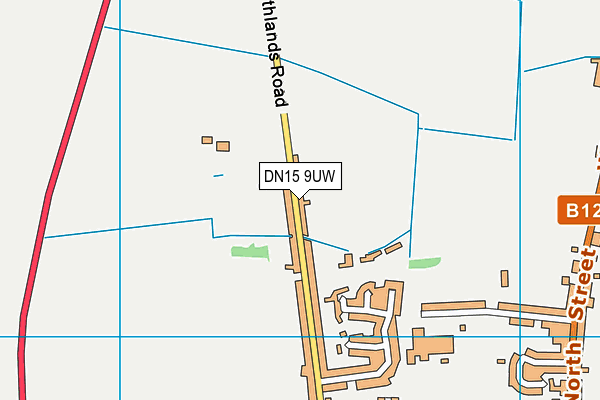 DN15 9UW map - OS VectorMap District (Ordnance Survey) DN15 9UW map - OS VectorMap District (Ordnance Survey)