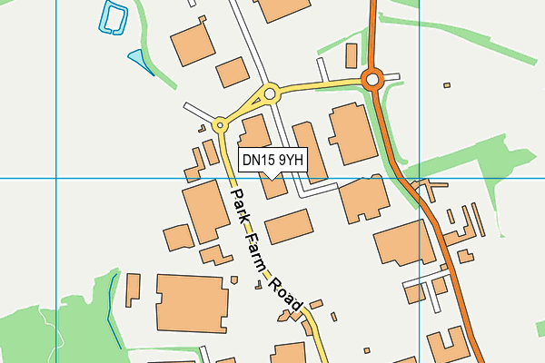 DN15 9YH map - OS VectorMap District (Ordnance Survey) DN15 9YH map - OS VectorMap District (Ordnance Survey)