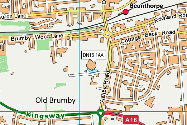 DN16 1AA map - OS VectorMap District (Ordnance Survey) DN16 1AA map - OS VectorMap District (Ordnance Survey)