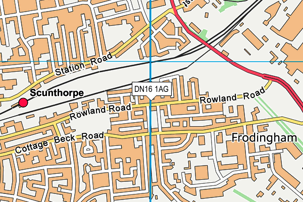 DN16 1AG map - OS VectorMap District (Ordnance Survey) DN16 1AG map - OS VectorMap District (Ordnance Survey)