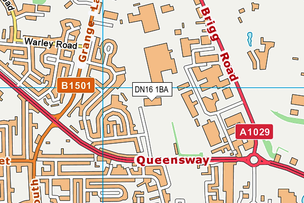 DN16 1BA map - OS VectorMap District (Ordnance Survey) DN16 1BA map - OS VectorMap District (Ordnance Survey)