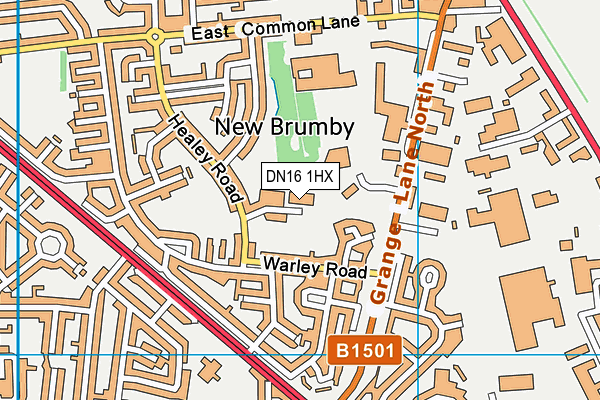 DN16 1HX map - OS VectorMap District (Ordnance Survey) DN16 1HX map - OS VectorMap District (Ordnance Survey)