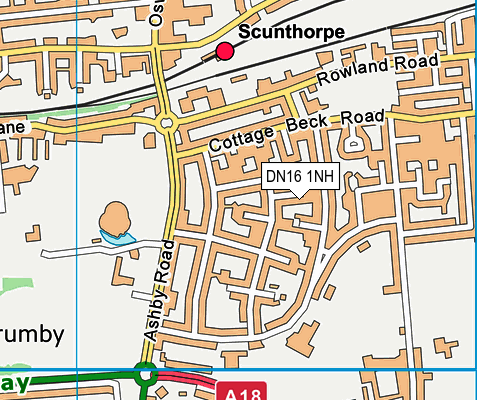 DN16 1NH map - OS VectorMap District (Ordnance Survey) DN16 1NH map - OS VectorMap District (Ordnance Survey)