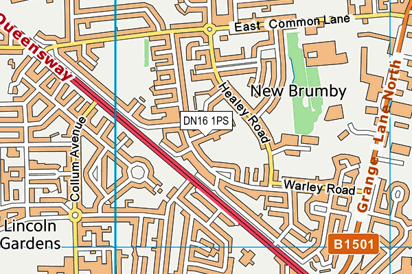 DN16 1PS map - OS VectorMap District (Ordnance Survey) DN16 1PS map - OS VectorMap District (Ordnance Survey)