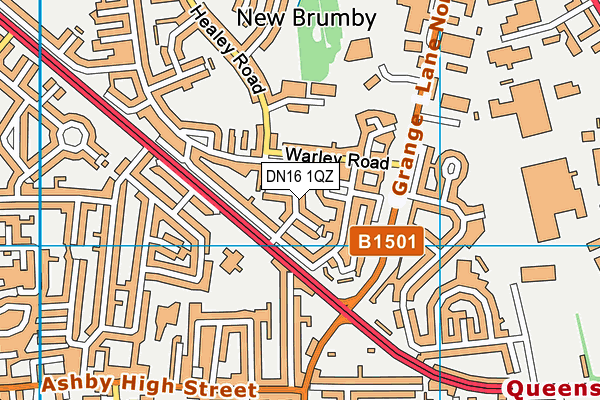 DN16 1QZ map - OS VectorMap District (Ordnance Survey) DN16 1QZ map - OS VectorMap District (Ordnance Survey)