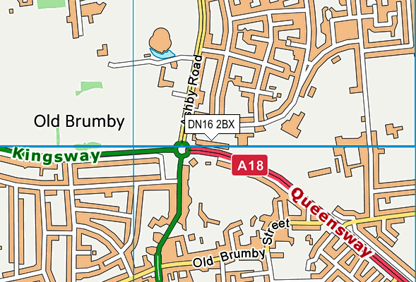 DN16 2BX map - OS VectorMap District (Ordnance Survey) DN16 2BX map - OS VectorMap District (Ordnance Survey)